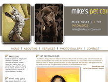 Tablet Screenshot of mikespetcare.com